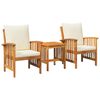 vidaXL Gartensofa-set mit Kissen 3 pcs &Ouml;l-Natur Massivholz Akazie