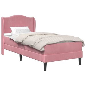 vidaXL Bettrahmen mit Kopfteil Rosa 100 x 200 cm Samt