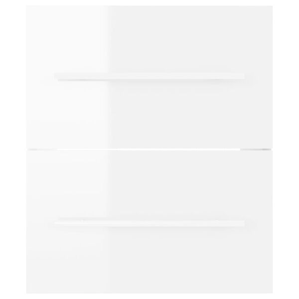 vidaXL Waschbeckenunterschrank mit Einbaubecken Hochglanz-Wei&szlig;