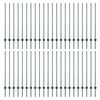 vidaXL Eingebetteter Zaunpfosten 44 Stk. Gr&uuml;n 160 cm