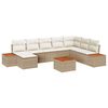 vidaXL Gartensofa-set 9 Stk. Beige Poly Rattan
