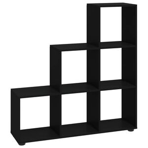 vidaXL Treppenregal Schwarz 107 cm Holzwerkstoff