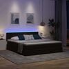vidaXL Bett mit Stauraum und LED mit LED Schwarz 160 x 200 cm Samt