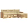vidaXL Outdoor-Sofagarnitur 4 Stk. Wei&szlig; und Beige