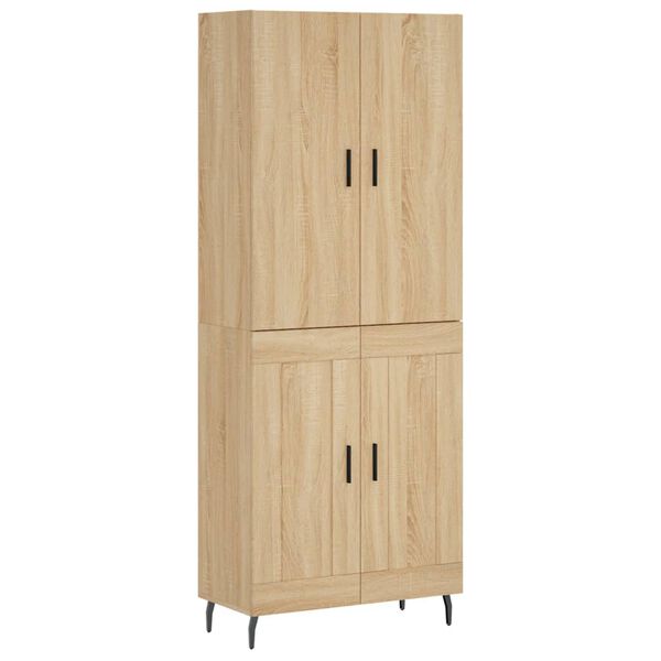 vidaXL Highboard Sonoma-Eiche 69,5x34x180 cm Holzwerkstoff