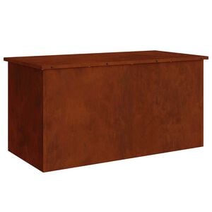 vidaXL Gartenlagerkissenbox Stahl 100 x 50,5 x 50 cm 220 Rostig