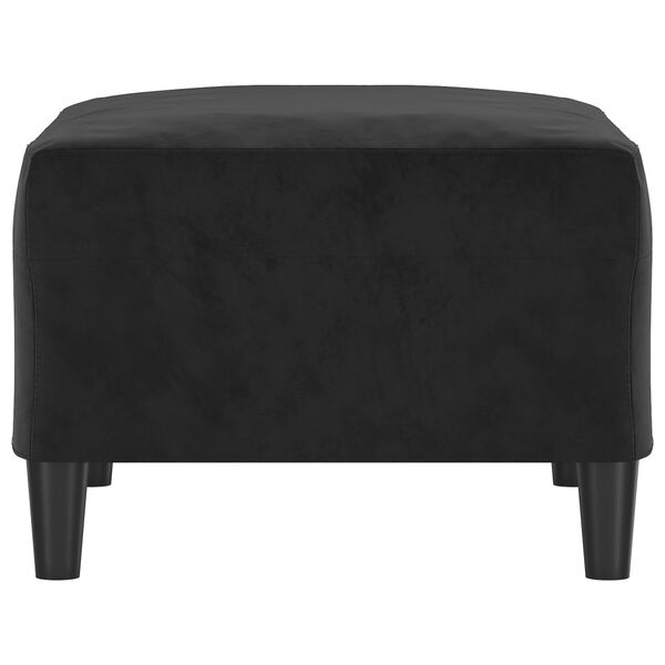 vidaXL Fu&szlig;hocker Schwarz 70x55x41 cm Samt
