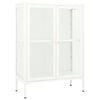 vidaXL Sideboard Wei&szlig; 75x35x105 cm Stahl und Glas