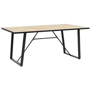 vidaXL Esstisch Eichenfarbe 200x100x75 cm MDF