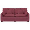 vidaXL Modulares Sofa mit Kissen Weinrot