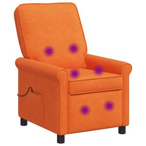 vidaXL Massagesessel mit Liegefunktion Orange 69 x 95 x 101 cm Stoff