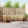 vidaXL Outdoor-Sofagarnitur mit Kissen 7 pcs Natur und Beige