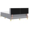 vidaXL Boxspringbett mit Matratze Hellgrau 200 x 160 cm Stoff