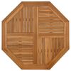 vidaXL Tischplatte 90x90x2,5 cm Achteckig Massivholz Teak