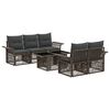 vidaXL Gartensofa-set 6 stk. Grau und Dunkelgrau Poly-Rattan