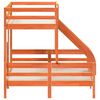 vidaXL Etagenbett 80x200/140x200 cm Wachsbraun Massivholz Kiefer