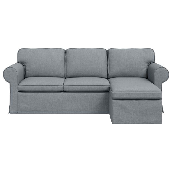 vidaXL Sofa 180cm Hellgrau Metall