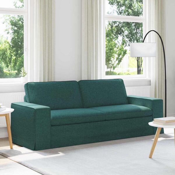 vidaXL Sofa Dunkelgr&uuml;n Gesamtabmessungen: 222 x 80 x 82 cm (B x T x H)