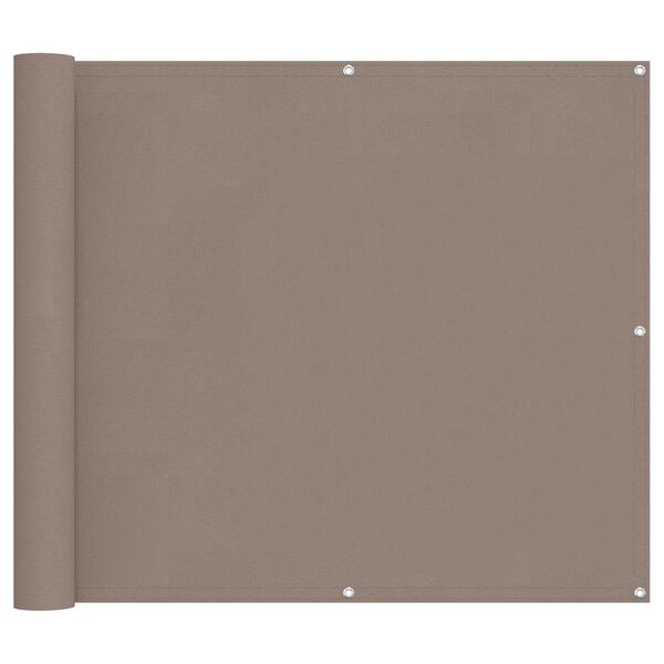 vidaXL Balkonsichtschutz Taupe 100 x 600 cm Oxford-Stoff