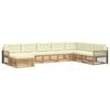 vidaXL Outdoor-Sofagarnitur 8 Stk. Wei&szlig; und Creme Massivholz Akazie