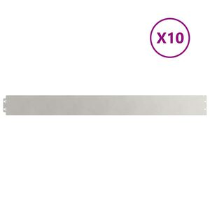 vidaXL Rasenkanten 10 Stk. 10x103 cm Edelstahl