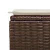 vidaXL 6-tlg. Garten-Sofagarnitur mit Kissen Braun Poly Rattan