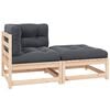 vidaXL 2-tlg. Garten-Lounge-Set mit Kissen Kiefer Massivholz
