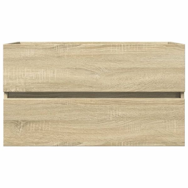 vidaXL Waschbeckenunterschrank Sonoma-Eiche 80x38,5x45cm Holzwerkstoff