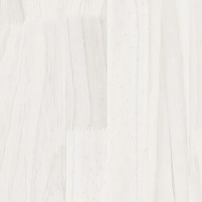 vidaXL Massivholzbett Weiß 120x190 cm
