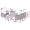vidaXL Gartensofa-set mit Kissen 8 pcs Grau Poly-Rattan