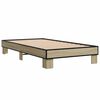 vidaXL Bettgestell Sonoma-Eiche 90x190 cm Holzwerkstoff und Metall