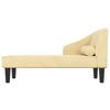 vidaXL Chaiselongue mit Nackenrolle Creme Samt