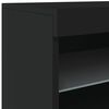 vidaXL Sideboard mit LED-Leuchten Schwarz 283x37x67 cm