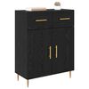 vidaXL Sideboard Schwarz Eichen-Optik 69,5 x 34 x 90 cm Holzwerkstoff