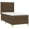 vidaXL Boxspringbett mit Matratze & LED Dunkelbraun 90x190 cm Stoff