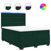 vidaXL Boxspringbett mit Matratze Dunkelgr&uuml;n 140x200 cm Samt