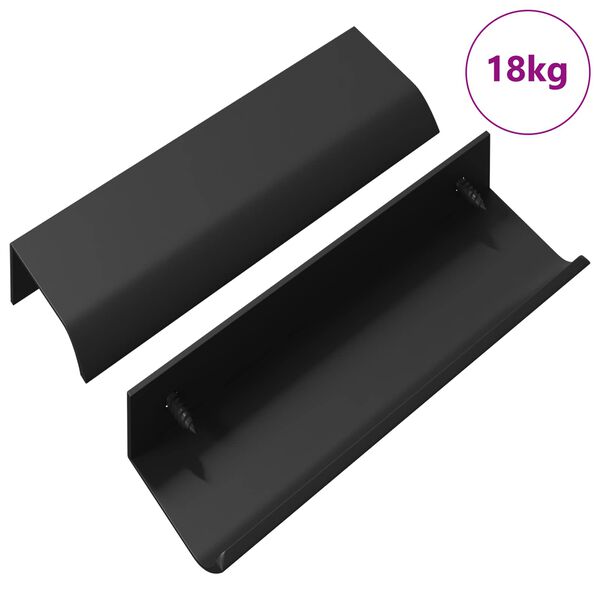 vidaXL Griff 725 pcs Schwarz 120 x 39,6 x 17 mm Aluminium