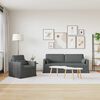 vidaXL Sofa 2 pcs Dunkelgrau 198 x 78 x 80 cm Stoff
