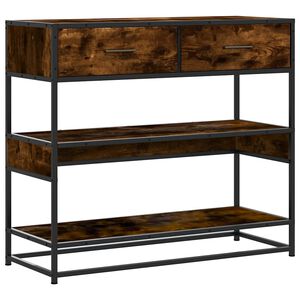 vidaXL Konsolentisch R&auml;uchereiche 90x35x80 cm Holzwerkstoff