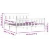 vidaXL Massivholzbett mit Kopfteil Wei&szlig;