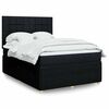 vidaXL Boxspringbett mit Matratze Schwarz 140x200 cm Stoff