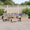 vidaXL Gartensofa-set 13 pcs Beige Poly-Rattan
