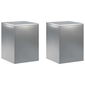 vidaXL Pflanzenst&auml;nder 2 pcs Silber 30 x 30 x 40 cm Edelstahl