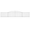 vidaXL Gabionen mit Hochbogen 25 Stk. 400x50x60/80cm Verzinktes Eisen