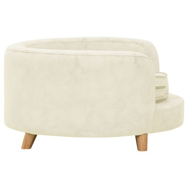 vidaXL Hundesofa Creme 69x69x36 cm Pl&uuml;sch