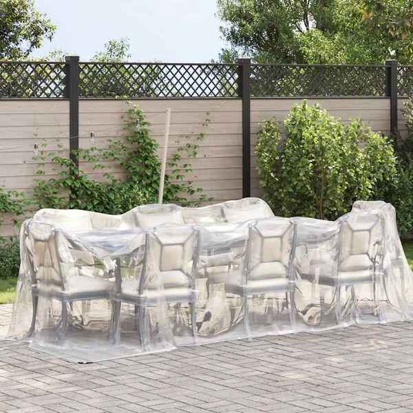 vidaXL Transparente Plane mit &Ouml;sen 2x4 m Polyethylen