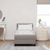 vidaXL Boxspringbett mit Matratze mit Kopfteil Taupe 80 x 200 cm Stoff