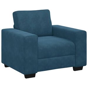 vidaXL Sessel Blau 100x77x82 cm Samt