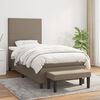 vidaXL Boxspringbett mit Matratze Taupe 80x200 cm Stoff