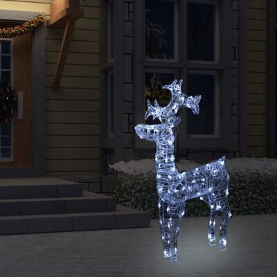 vidaXL Weihnachtsdeko Rentier 90 LEDs 60x16x100 cm Acryl